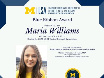 2021 UROP Spring Symposium Blue Ribbon IG 1 